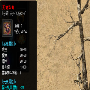 天地诛仙盾牌在热血传奇私服唯一增加暴击属性